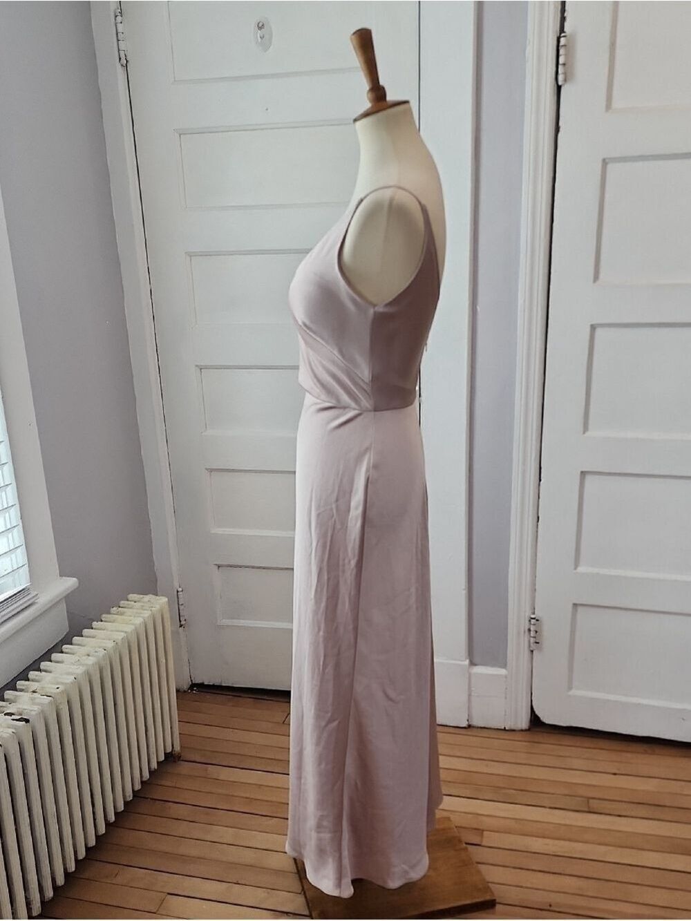 Jenny Yoo Marla Dress Luxe Satin Prom Bridesmaid Dress- Prosecco, Size 6 - Picture 9 of 16